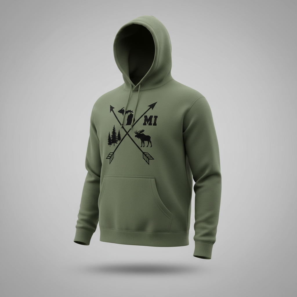 Michigan Outdoors Hoodie | Veteran-Owned | Plymouth, MI
