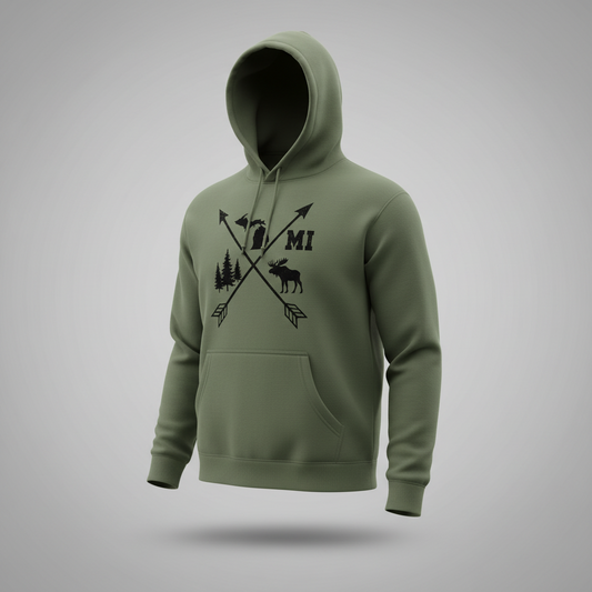 Michigan Outdoors Hoodie | Veteran-Owned | Plymouth, MI
