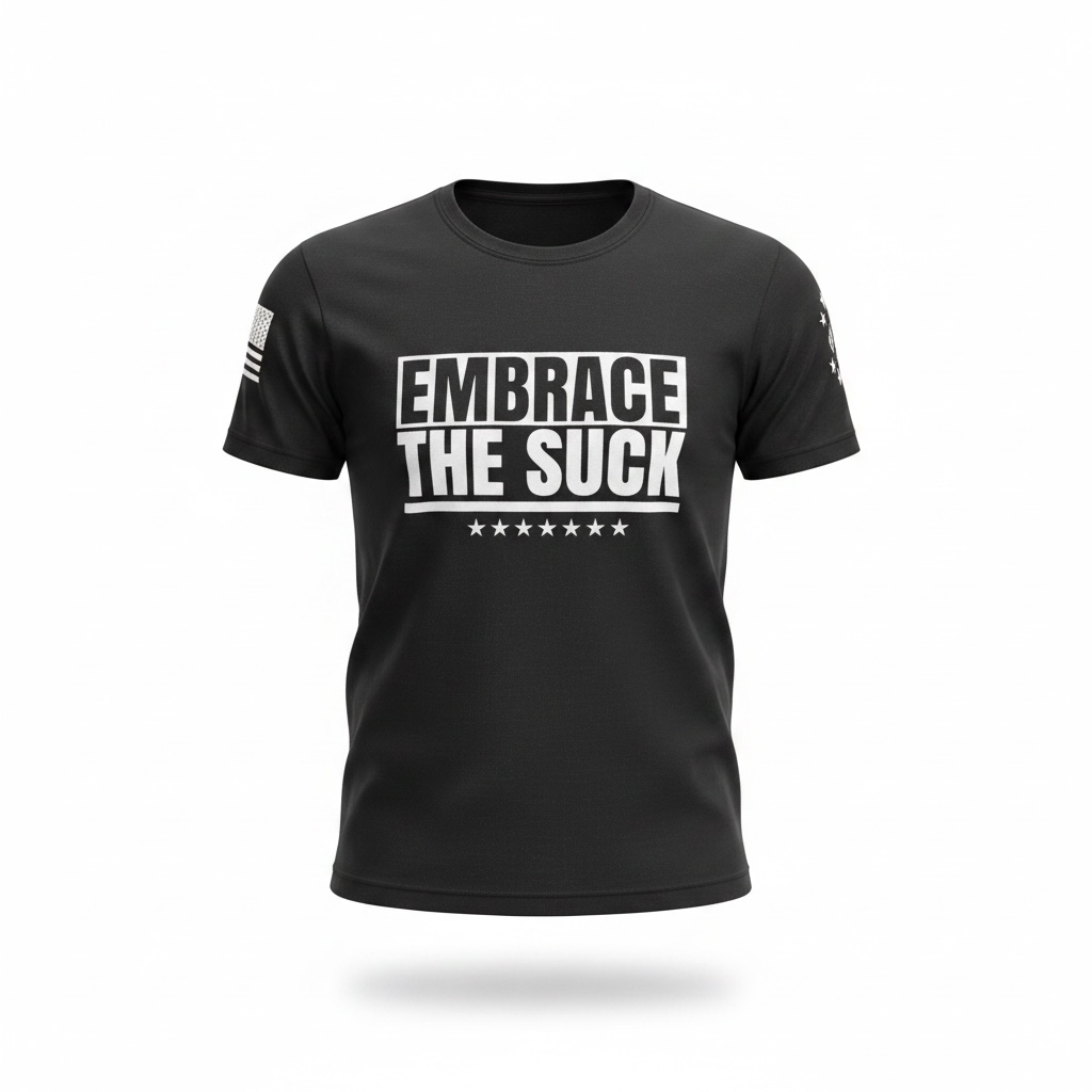 Embrace the Suck T-Shirt | Veteran-Owned | Plymouth, MI