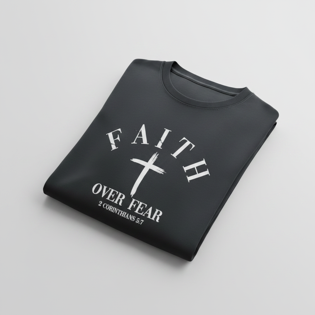 Faith Over Fear T-Shirt | Veteran-Owned | Plymouth, MI