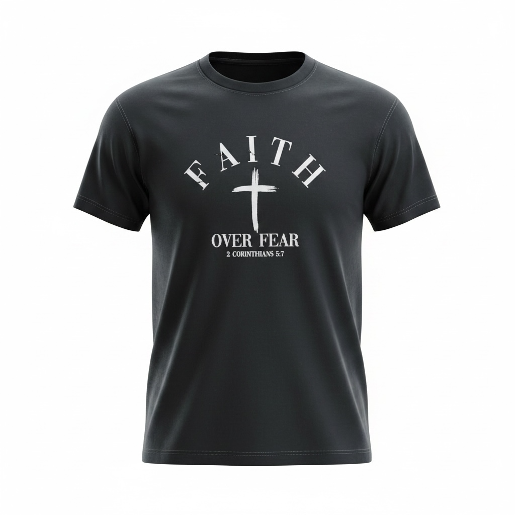 Faith Over Fear T-Shirt | Veteran-Owned | Plymouth, MI