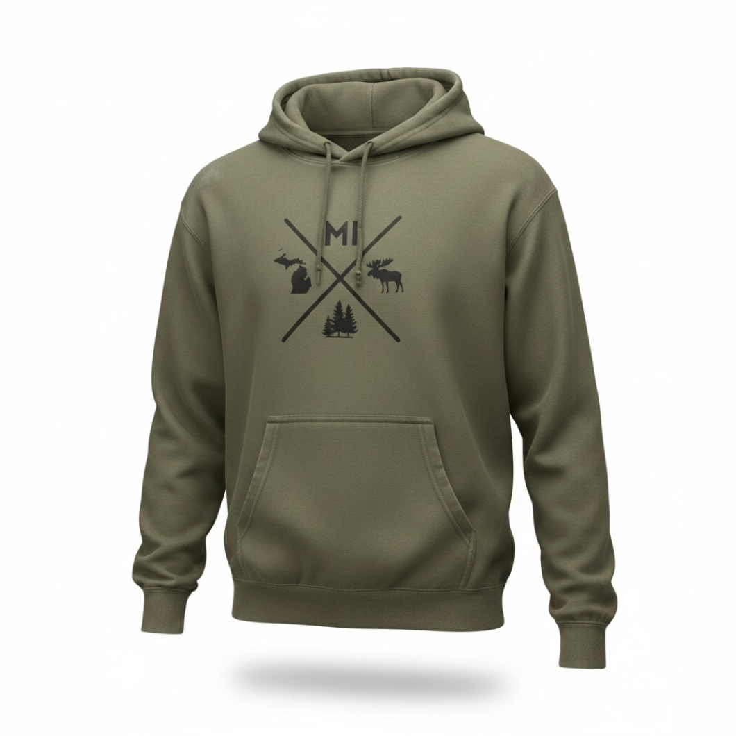 Michigan Outdoors Hoodie | Veteran-Owned | Plymouth, MI
