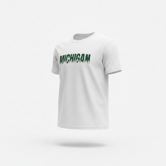 Michigan T-Shirt — White | Veteran-Owned | Plymouth, MI