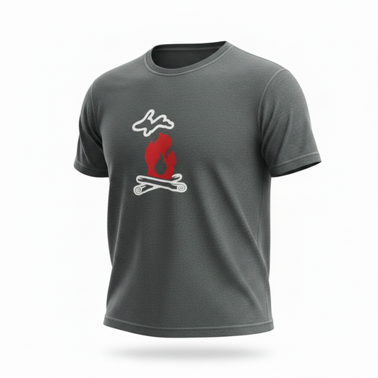 Michigan On Fire T-Shirt | Veteran-Owned | Plymouth, MI