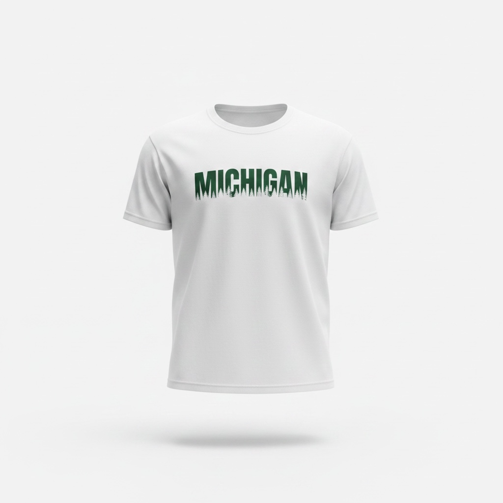 Michigan T-Shirt — White | Veteran-Owned | Plymouth, MI