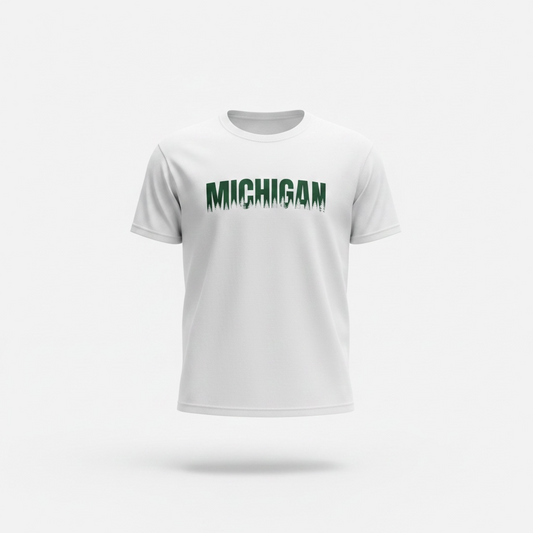 Michigan T-Shirt — White | Veteran-Owned | Plymouth, MI