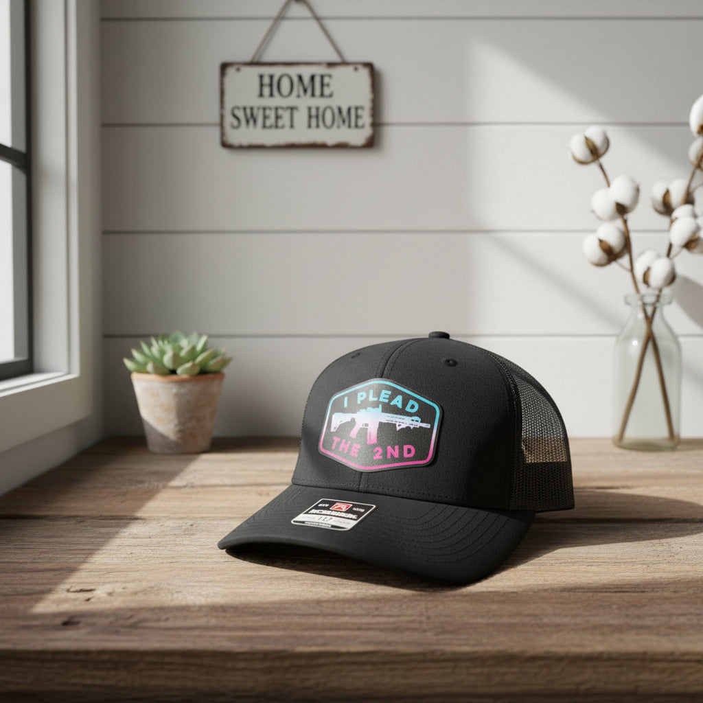 Black cap with 'I Plead the 2nd' graphic and Richardson logo
