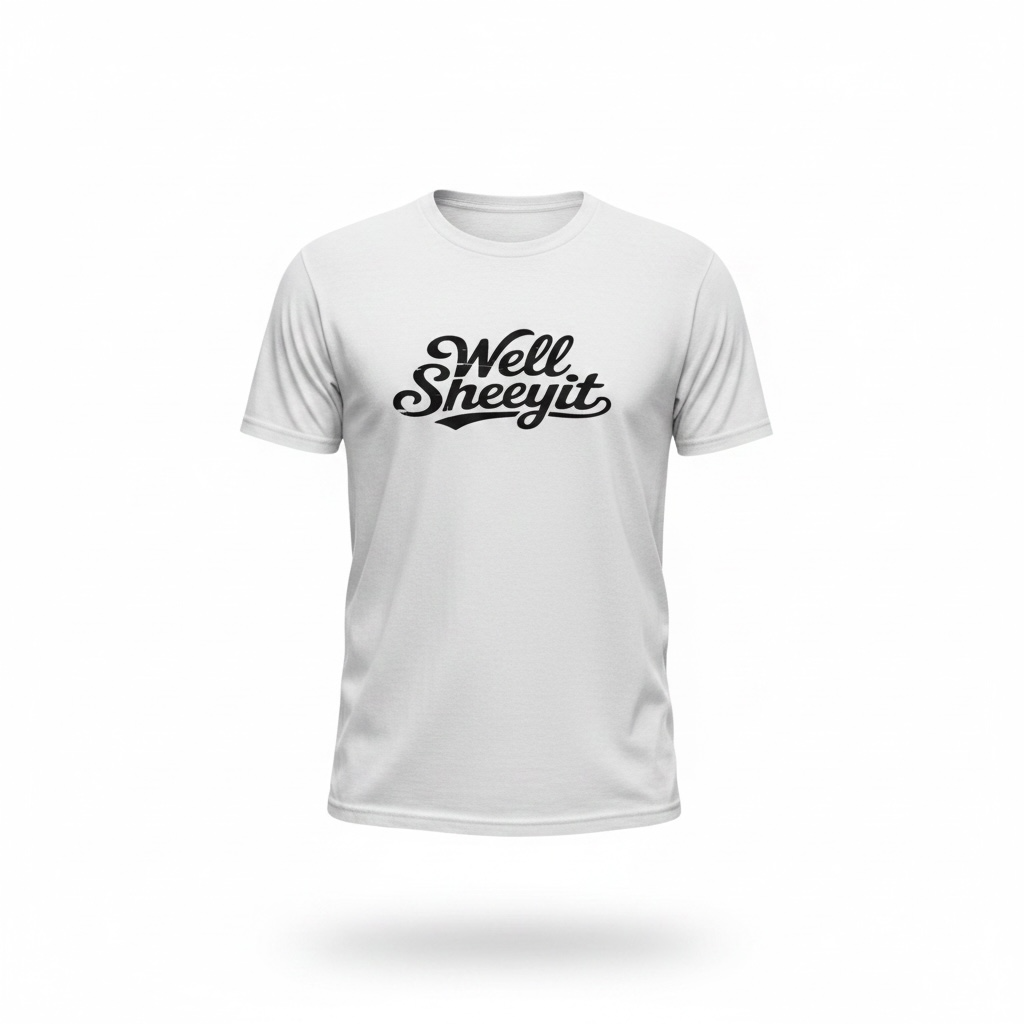 Well Sheeyit T-Shirt — White | Veteran-Owned | Plymouth, MI